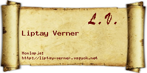 Liptay Verner névjegykártya
